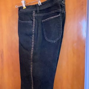 Rhinestone studded jeans